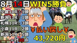 【競馬】取るぞ！！WIN5！！払戻は43,720円！！