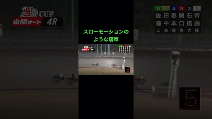 Auto Race japanese bike race オートレース　12/10 5R 落車事故 #shorts #autorace